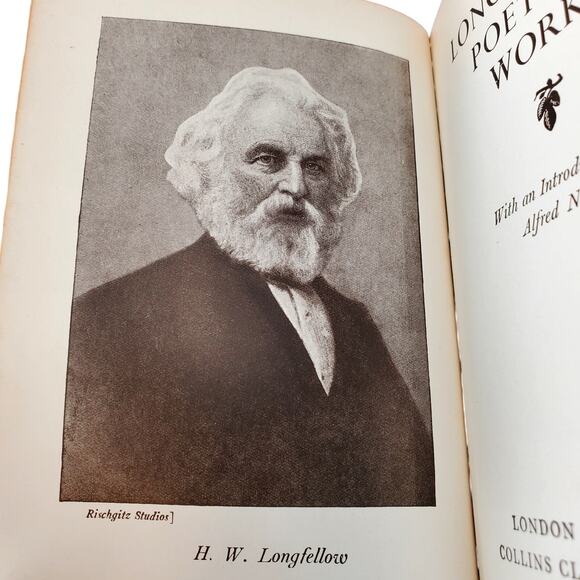 The Poetical Works of Henry W Longfellow Collins Clear Type Press Antique - Picture 11 of 16
